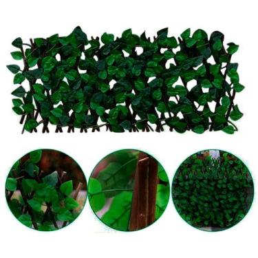 Imagem de Treliça Madeira C/ Folhas Artificial P/ Aniversário 2mx50cm - ALC