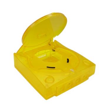 Imagem de Hzxkqmil Replacement Shell for SEGA Dreamcast DC Retro Video Game Console, Translucent Plastic Housing Case Accessories for Dreamcast DC, Transparent Yellow