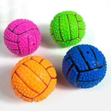 Imagem de Kit 2 Bolinhas Porta Petisco Resistente Divertida Coloridas para cães 