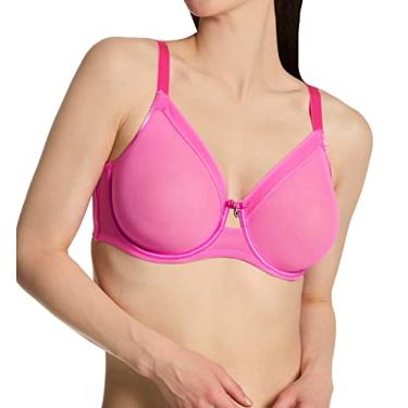 Imagem de Curvy Couture Malha transparente feminina, cobertura total sem forro, suporte sexy plus size, Flertar, 38C