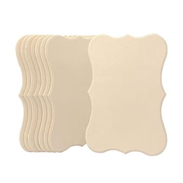 Imagem de Cregugua Pacote com 8 Placas de Madeira Mdf Em Branco - 12X8X0,25" Placa de Madeira Chanfrada Inacabada para Gravura, Queima, Pintura e Artesanato