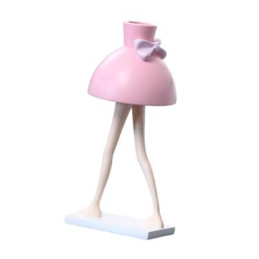 Imagem de XLWLLNJ Vaso de flores arte estátua arranjo de flores plantas titular estatueta ornamentos de mesa para peças centrais da mesa decoração do jardim, Rosa