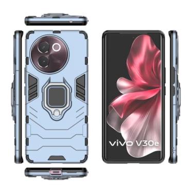 Imagem de Kukoufey Capa compatível com Vivo V30e 5G, suporte magnético para carro compatível com Vivo V40 Lite V234 / V30e 5G V2340 V2339 capa azul
