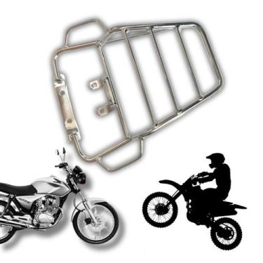 Imagem de Suporte Cromado Bagageiro Churrasqueira Compatível 150 2004 a 2008 Seg