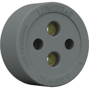 Imagem de Tomada Externa Lumibras Nylon/Fibra 2X30 23.1 - Kit C/10