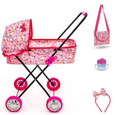 Imagem de Carrinho de Boneca Veneza 79 CM ALT Bebe Reborn Milan Luxo - SAG TOYS,