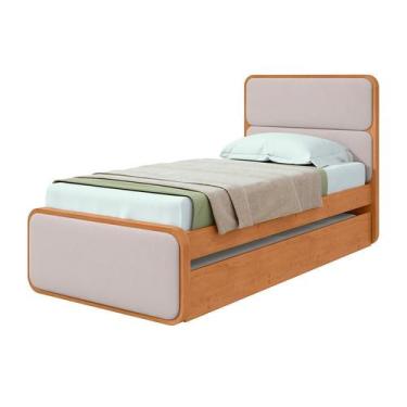 Imagem de Bicama Loop Revestimento Sintético Bege e Amêndoa - Modern