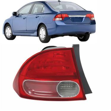 Imagem de LABLT Substituição da tampa da luz traseira para Honda Civic Sedan 2006 2007 2008 lado esquerdo lâmpada de parada traseira sem lâmpadas 33551SNAA02 HO2800166
