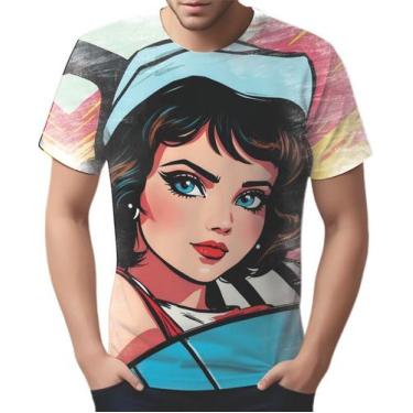 Imagem de Camiseta Camisa Tshirt Pin Up Mu.lher Morena Pop Art Moda 6 - Enjoy Sh