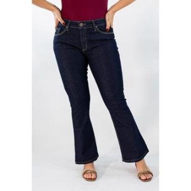 Imagem de Calça Flare Petit Jeans Petróleo Feminina Alta Anticorpus-Feminino