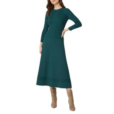 Imagem de Shoshanna Vestido feminino de malha de crochê, Floresta, PP