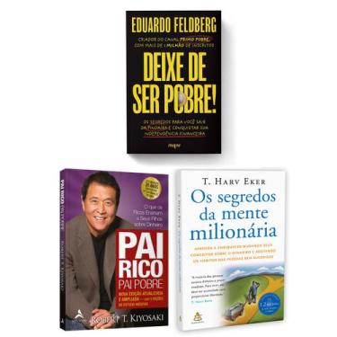 Imagem de Kit 3livros, Pai Rico, Pai Pobre + Os Segredos Da Mente Milionária + D