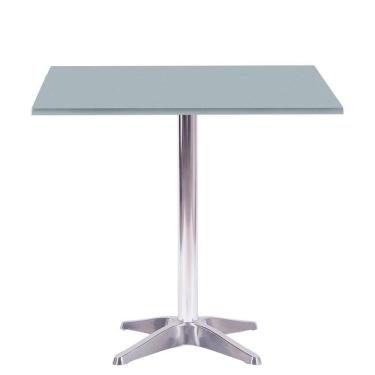 Imagem de Mesa Delta Em Alumínio 75 Cm (alt) Base Em X Tampo Mdp Quadrado 70 Cm (larg) X 2,50 Cm (alt) Cinza