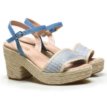 Imagem de Sandália Plataforma de Tira com Trama Tresse e Corda Iods  207006 Jean