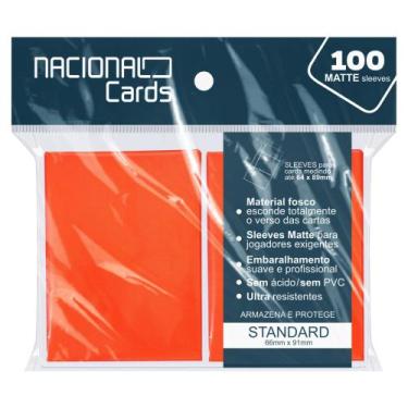 Imagem de Sleeve Matte Standard Laranja - Nacional Cards