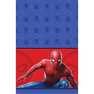 Imagem de Amscan 572389 Homem-Aranha: Capa de mesa de festa de papel Longe de Casa, 137 x 243 cm, 1 peça