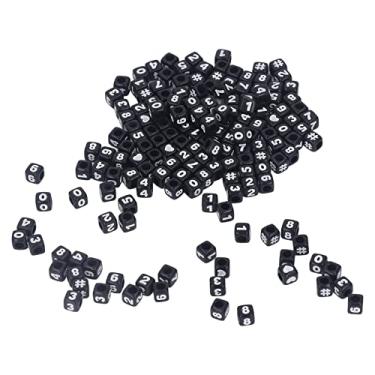 Imagem de Número Bipedsacrílico Número BEA 300pcs Número Minchas de Acrílico Contas para Jóias DIY Fazendo Colares de Braceletes Chave