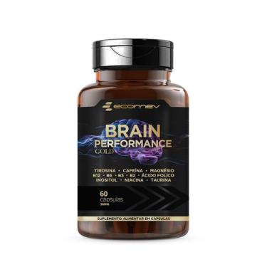 Imagem de  Brain Performance Magnesio tirosina cafeína taurina complexo B 60Cáps