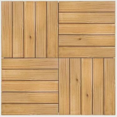 Imagem de Kit Deck em Placa de Madeira Modular 50cmx50cm com 12 Placas Madersilva