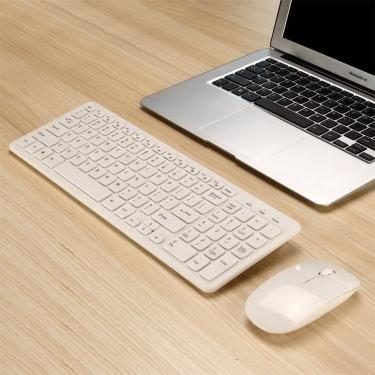 Imagem de MLD-568 Ultra-Slim USB Preto Mini Teclado Sem Fio e Mous
