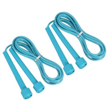 Imagem de PATIKIL Corda de pular PVC, 2 peças de corda de pular de velocidade ajustável, equipamento de exercício livre de emaranhados para treino, mulheres, homens, treinamento ao ar livre, fitness em casa