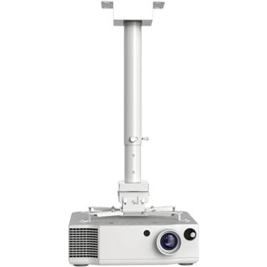 Imagem de CUTPOIY Suporte de parede de TV, suporte de projetor de TV, cabide fixo telescópico ajustável multifuncional estendido para TVs de 26 a 70 polegadas (Branco-1-2M)