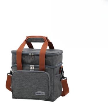 Imagem de Bolsa Termica Expansível De Grande Capacidade Para Piquenique Adequado Para Viagens Ao Ar Livre Na Praia(cinza)