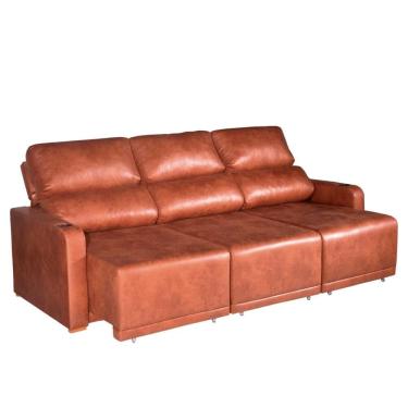 Imagem de Sofá 4 Lugares 2,50m Retrátil e Reclinável Lyon Bom Pastor