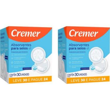 Imagem de KIT 2 Absorventes Para Seios 30 Unidades - Cremer