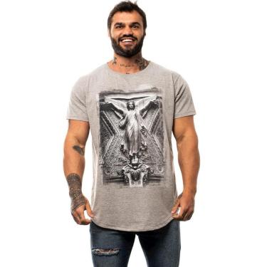 Imagem de Camiseta Longline Premium Masculina MXD Conceito Escultura de Anjo-Masculino