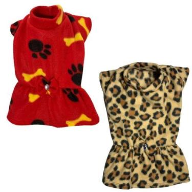 Imagem de Kit 2 Roupas De Inverno Para Cães E Gatos - Vestidos Soft Pp - Nica pe