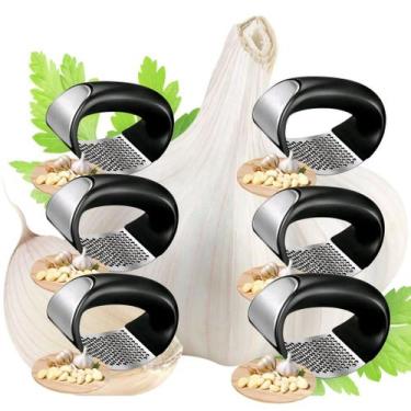 Imagem de Kit 06 Triturador Espremedor Amassador De Alho Manual Legumes Cozinha 