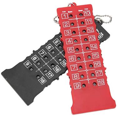 Imagem de Acouto 2 peças de contador de pontuação compacto de 18 furos | Placar leve para treinamento e competição | preto e vermelho