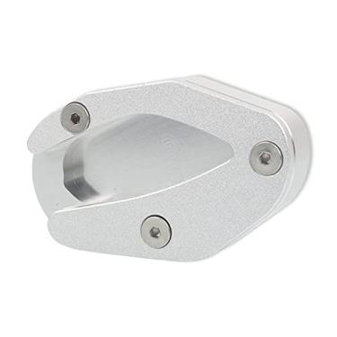 Imagem de Acc-Creativity Suporte de pé de motocicleta com ampliador lateral para placa de extensão compatível com Triumph Bonneville T120 2018-2021 (prata)
