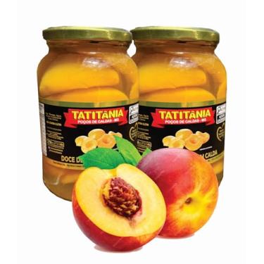 Imagem de Doce Pêssego em Calda Sobremesa, 2 Vidros com 550g - Tatitânia