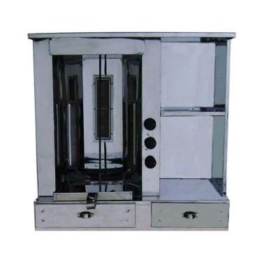 Imagem de Churrasco Grego De Balcão R2 Em Inox Com Gavetas E Porta De Vidro R0087pv