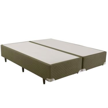 Imagem de Base Cama Box Herval Imperatore Suede Verde Queen 158X198X39