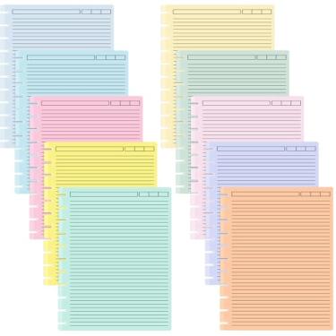 Imagem de gisgfim 200 folhas de papel pautado em disco, tamanho carta, 20 x 28 cm, inserções de agenda pautadas universitárias, 11 discos, folhas soltas, espessas para escrever, material de escritório escolar