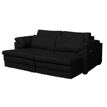 Imagem de Sofá Decorativo Sala de Estar Marselha Retrátil Elétrico 3 Lugares 215