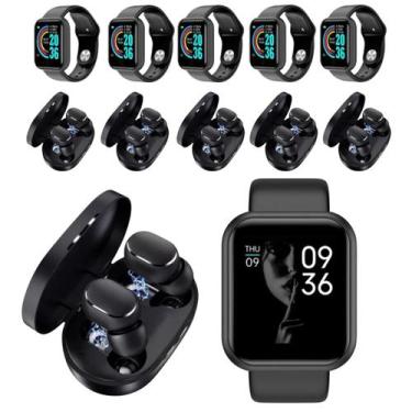 Imagem de Smartwatch D20 + Fone A6S Atacado 10 Peças C/ Garantia - 01Smart, Pret