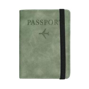 Imagem de Carteira Para Passaporte Viagem Vintage Cartão Chip Unissex - Casa Can