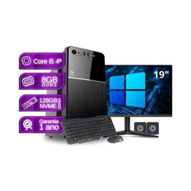 Imagem de Computador completo Core i5 4ª Ger 4430 8GB 128GB ssd nvme  Monitor 19