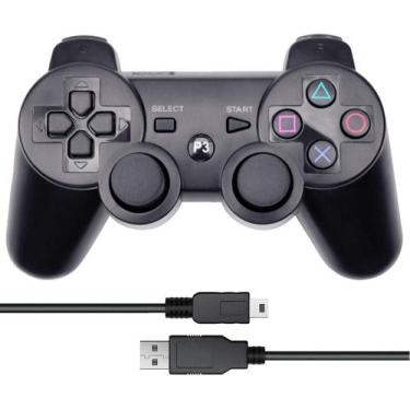 Imagem de Controle sem fio PS3 wireless bluetooth dualshock Joystick - Ofertas P