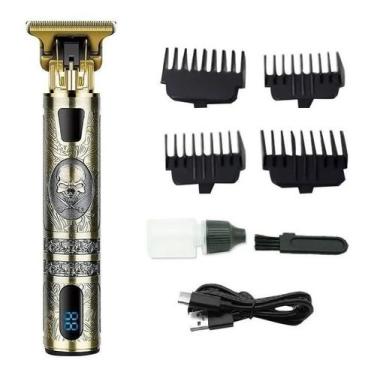 Imagem de Maquina Barbear Cabelo Fazer Pezinho Depilar Recarregável - MAQUINA PE