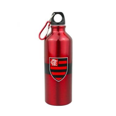 Imagem de Garrafa Alumínio Com Prendedor 500ml Flamengo - mileno
