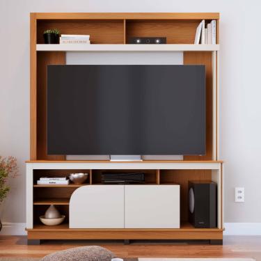 Imagem de Estante Home para TV até 65 Polegadas 2 Portas Belaya Colibri - Freijo/Off White Matte