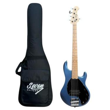 Imagem de ContraBaixo Seven Musicman 5 Cordas BL Azul SBM-57 C/Bag - Seven Guita