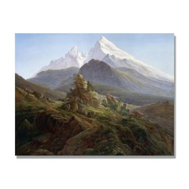 Imagem de Impressões de arte de romantismo, (The Watzmann) por Caspar David Friedrich, pôsteres de arte famosos, impressão de imagem retrô romântica decoração de parede. Apenas tela 80 x 105 cm - 31,5 x 41,3