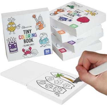 Imagem de Tiny Expressions Mini Coloring Books for Adults and Kids (3x3 Inches) - Pocket Size | Bulk 5 Pack Small, Simple Stress Relief Coloring Book for Relaxation, Mindfulness & Anxiety
