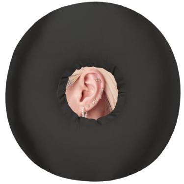Imagem de Almofadas de orelha sedosas com furos para dor de ouvido, cartilagem lateral para dormir, almofada CNH, donut, pressão de ouvido, fones de ouvido em forma de O, protetor de alívio de zumbido, pescoço,